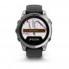 Garmin Fenix E 47 мм AMOLED Stainless Steel с Black силиконова каишка  1