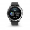 Garmin Fenix E 47 мм AMOLED Stainless Steel с Black силиконова каишка  5