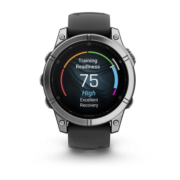 GARMIN FENIX E 47 ММ AMOLED STAINLESS STEEL С BLACK СИЛИКОНОВА КАИШКА  6