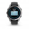 Garmin Fenix E 47 мм AMOLED Stainless Steel с Black силиконова каишка  8