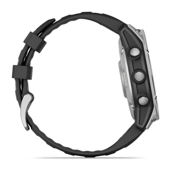GARMIN FENIX E 47 ММ AMOLED STAINLESS STEEL С BLACK СИЛИКОНОВА КАИШКА  11
