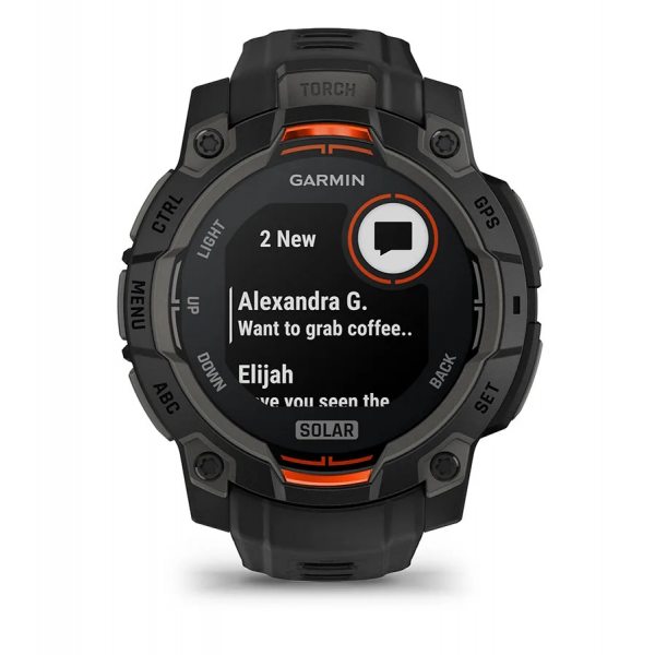 GARMIN INSTINCT 3 SOLAR 45ММ BLACK С BLACK КАИШКА  3