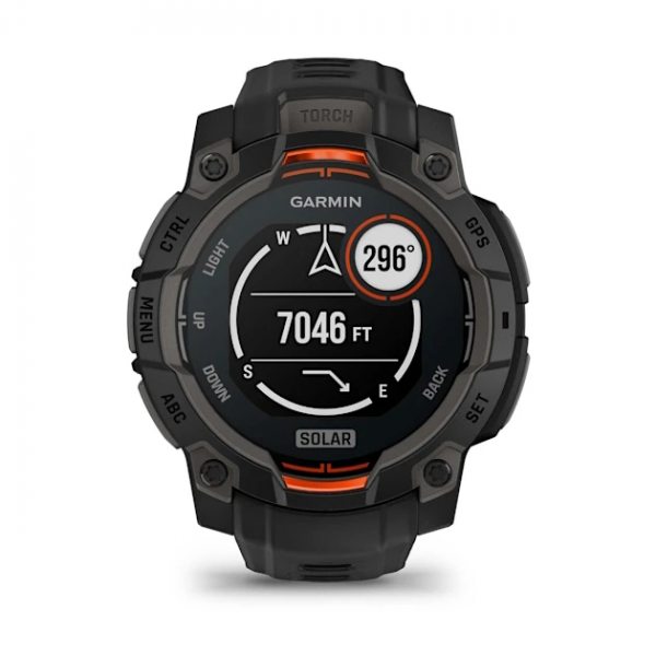 GARMIN INSTINCT 3 SOLAR 45ММ BLACK С BLACK КАИШКА  6