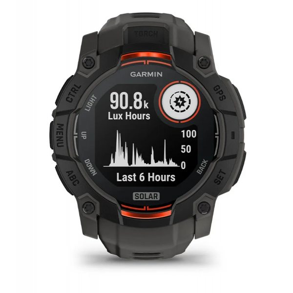 GARMIN INSTINCT 3 SOLAR 50ММ BLACK С CHARCOAL КАИШКА 1