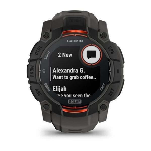 GARMIN INSTINCT 3 SOLAR 50ММ BLACK С CHARCOAL КАИШКА 3