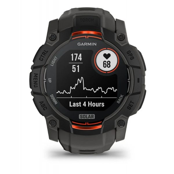 GARMIN INSTINCT 3 SOLAR 50ММ BLACK С CHARCOAL КАИШКА 5