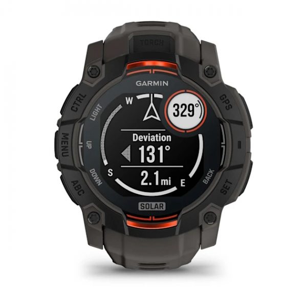 GARMIN INSTINCT 3 SOLAR 50ММ BLACK С CHARCOAL КАИШКА 8