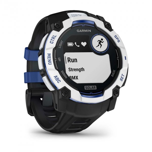 GARMIN INSTINCT 3 SOLAR 50ММ WHITESTONE С BLACK/BOLT BLUE КАИШКА 1