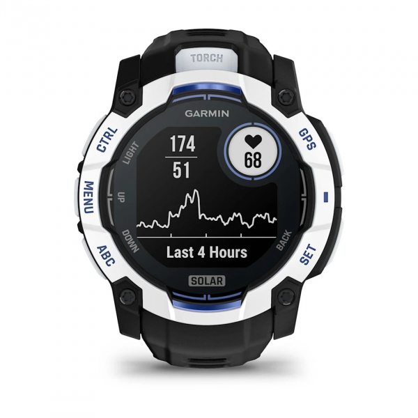 GARMIN INSTINCT 3 SOLAR 50ММ WHITESTONE С BLACK/BOLT BLUE КАИШКА 9