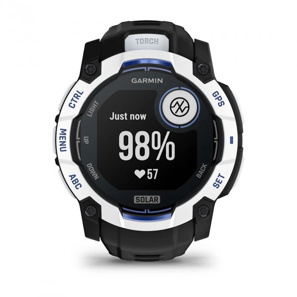 GARMIN INSTINCT 3 SOLAR 50ММ WHITESTONE С BLACK/BOLT BLUE КАИШКА 5