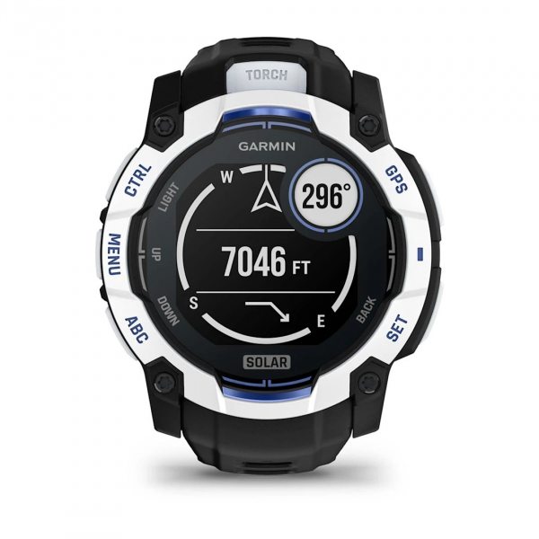 GARMIN INSTINCT 3 SOLAR 50ММ WHITESTONE С BLACK/BOLT BLUE КАИШКА 17