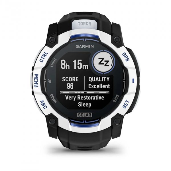 GARMIN INSTINCT 3 SOLAR 50ММ WHITESTONE С BLACK/BOLT BLUE КАИШКА 4