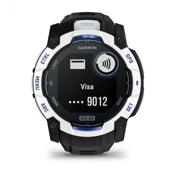 GARMIN INSTINCT 3 SOLAR 50ММ WHITESTONE С BLACK/BOLT BLUE КАИШКА 18