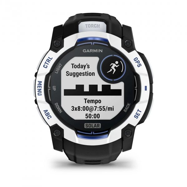 GARMIN INSTINCT 3 SOLAR 50ММ WHITESTONE С BLACK/BOLT BLUE КАИШКА 13