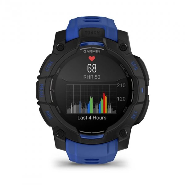 GARMIN INSTINCT 3 AMOLED 45ММ BLACK С BOLT BLUE/BLACK КАИШКА 2