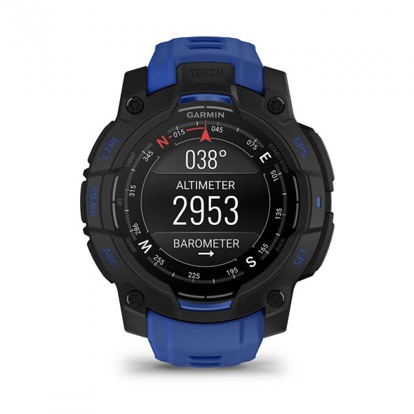 GARMIN INSTINCT 3 AMOLED 45ММ BLACK С BOLT BLUE/BLACK КАИШКА 9