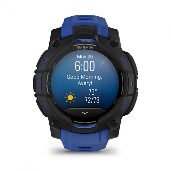 GARMIN INSTINCT 3 AMOLED 45ММ BLACK С BOLT BLUE/BLACK КАИШКА 14