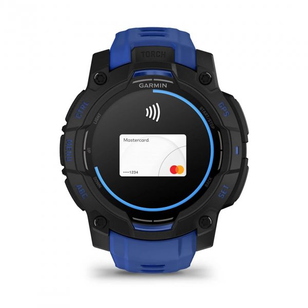 GARMIN INSTINCT 3 AMOLED 45ММ BLACK С BOLT BLUE/BLACK КАИШКА 7