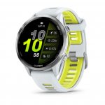 Garmin Forerunner 970 Titanium с Whitestone корпус и Whitestone/Translucent Amp Yellow каишка
