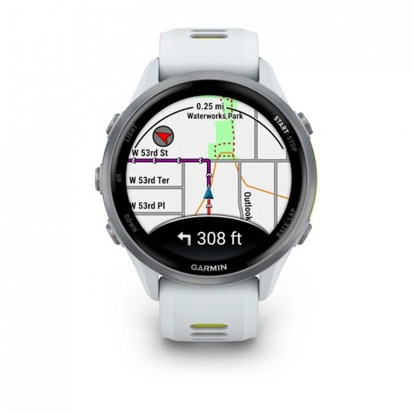 GARMIN FORERUNNER 970 TITANIUM С WHITESTONE КОРПУС И WHITESTONE/TRANSLUCENT AMP YELLOW КАИШКА 1