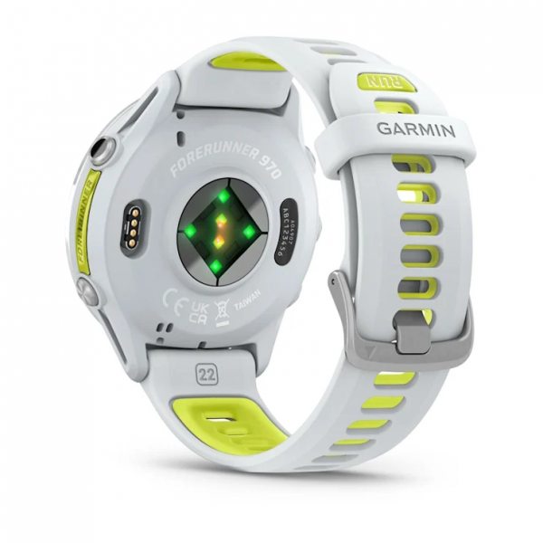 GARMIN FORERUNNER 970 TITANIUM С WHITESTONE КОРПУС И WHITESTONE/TRANSLUCENT AMP YELLOW КАИШКА 5