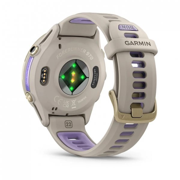 GARMIN FORERUNNER 970 SOFT GOLD TITANIUM С FRENCH GREY КОРПУС И FRENCH GREY/TRANSLUCENT INDIGO КАИШКА 5