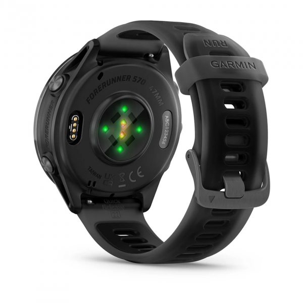 GARMIN FORERUNNER 570 47MM SLATE GREY ALUMINIUM С TRANSLUCENT BLACK/BLACK КАИШКА 4