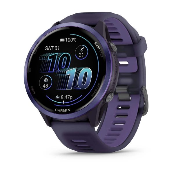 GARMIN FORERUNNER 570 47MM INDIGO ALUMINIUM С TRANSLUCENT IMPERIAL PURPLE/INDIGO КАИШКА
