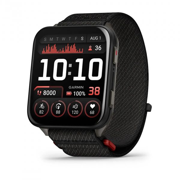 GARMIN VENU X1 BLACK С SLATE ТИТАНИЕВ ЗАДЕН КАПАК И BLACK COMFORTFIT НАЙЛОНОВА КАИШКА