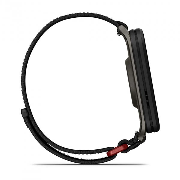 GARMIN VENU X1 BLACK С SLATE ТИТАНИЕВ ЗАДЕН КАПАК И BLACK COMFORTFIT НАЙЛОНОВА КАИШКА 3