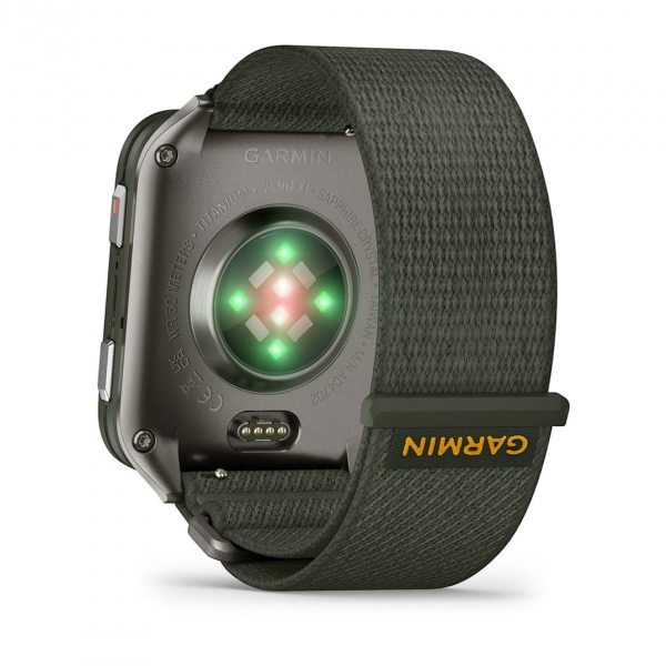 GARMIN VENU X1 MOSS С TITANIUM ЗАДЕН КАПАК И MOSS COMFORTFIT НАЙЛОНОВА КАИШКА 6