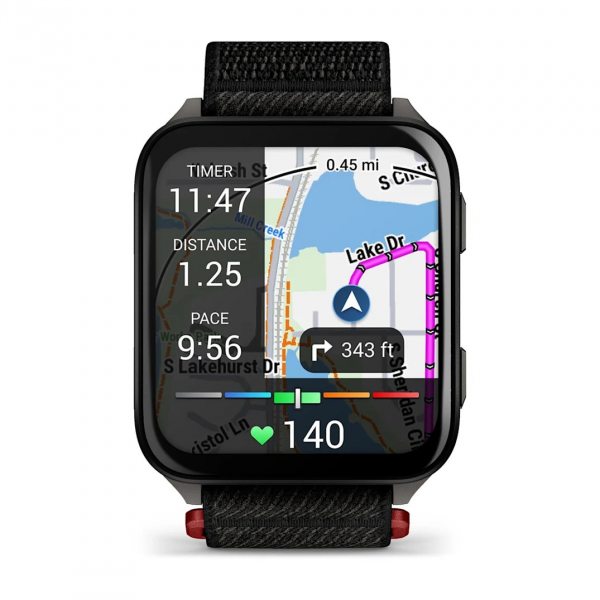 GARMIN VENU X1 BLACK С SLATE ТИТАНИЕВ ЗАДЕН КАПАК И BLACK COMFORTFIT НАЙЛОНОВА КАИШКА 5