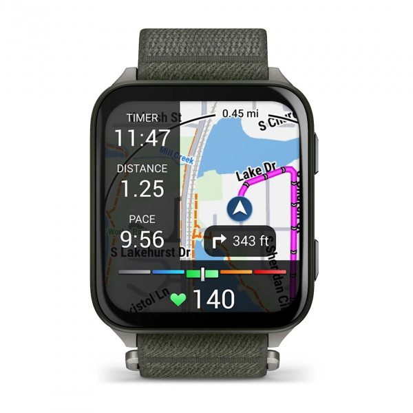 GARMIN VENU X1 MOSS С TITANIUM ЗАДЕН КАПАК И MOSS COMFORTFIT НАЙЛОНОВА КАИШКА 7
