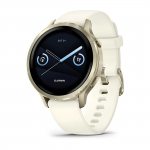Garmin Venu 4 41мм Lunar Gold с Bone силиконова каишка