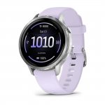 Garmin Venu 4 41мм Silver с Periwinkle силиконова каишка