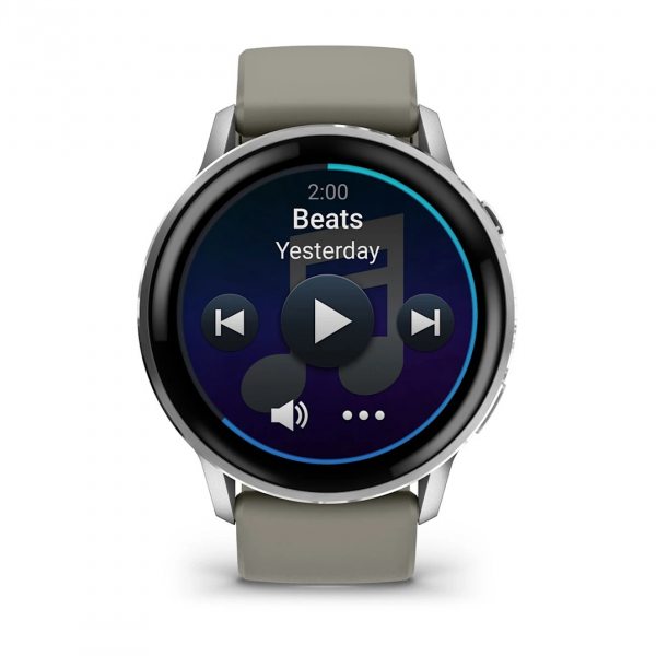 GARMIN VENU 4 45ММ SILVER С SILVER GRAY СИЛИКОНОВА КАИШКА 4