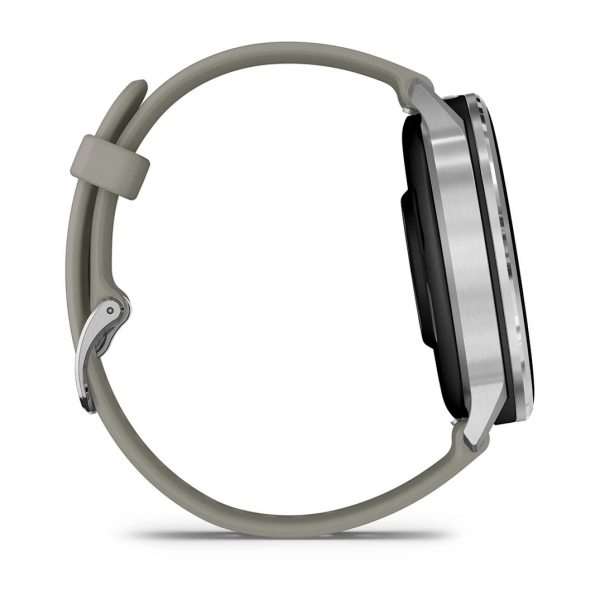 GARMIN VENU 4 45ММ SILVER С SILVER GRAY СИЛИКОНОВА КАИШКА 3