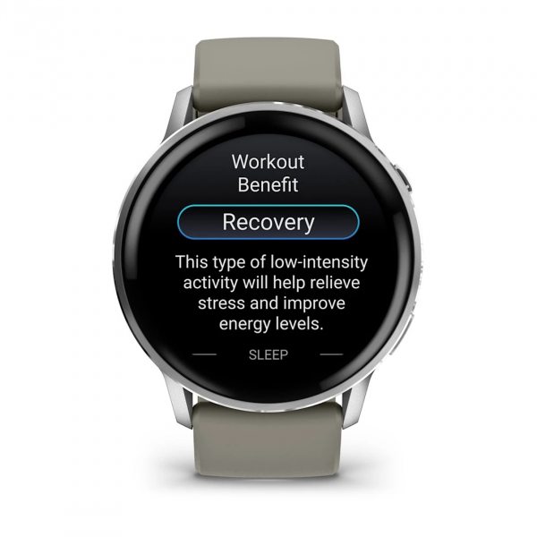 GARMIN VENU 4 45ММ SILVER С SILVER GRAY СИЛИКОНОВА КАИШКА 5