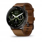 Garmin Venu 4 45мм Slate с Brown кожена каишка