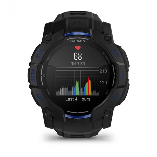 GARMIN INSTINCT 3 AMOLED 50ММ BLACK С BLACK/BOLT BLUE КАИШКА 11