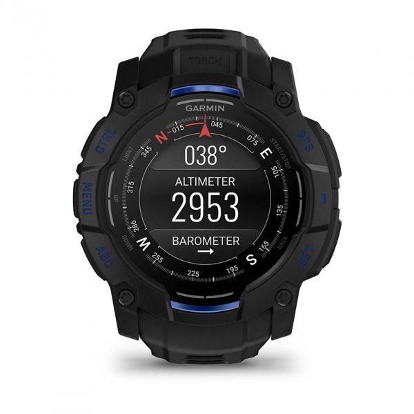 GARMIN INSTINCT 3 AMOLED 50ММ BLACK С BLACK/BOLT BLUE КАИШКА 8