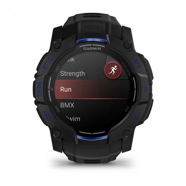 GARMIN INSTINCT 3 AMOLED 50ММ BLACK С BLACK/BOLT BLUE КАИШКА 4