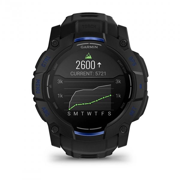 GARMIN INSTINCT 3 AMOLED 50ММ BLACK С BLACK/BOLT BLUE КАИШКА 5