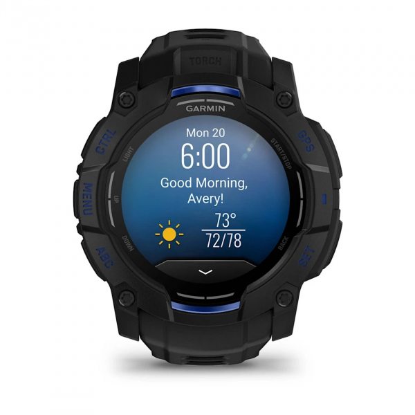 GARMIN INSTINCT 3 AMOLED 50ММ BLACK С BLACK/BOLT BLUE КАИШКА 13