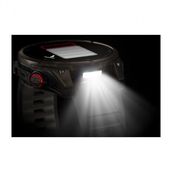 GARMIN FENIX 8 PRO 47MM AMOLED SAPPHIRE CARBON GRAY DLC TITANIUM С BLACK/PEBBLE GRAY СИЛИКОНОВА КАИШКА  4