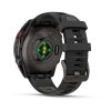 Garmin Fenix 8 Pro 47mm AMOLED Sapphire Carbon Gray DLC Titanium с Black/Pebble Gray силиконова каишка  3