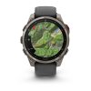 Garmin Fenix 8 Pro 47mm AMOLED Sapphire Titanium с Graphite/Black силиконова каишка  4