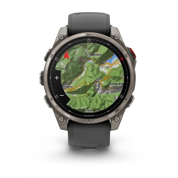 GARMIN FENIX 8 PRO 47MM AMOLED SAPPHIRE TITANIUM С GRAPHITE/BLACK СИЛИКОНОВА КАИШКА  4