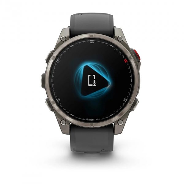 GARMIN FENIX 8 PRO 47MM AMOLED SAPPHIRE TITANIUM С GRAPHITE/BLACK СИЛИКОНОВА КАИШКА  5