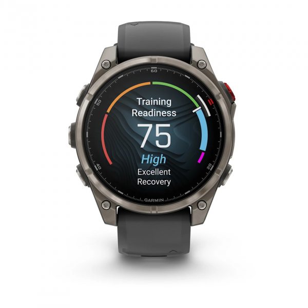GARMIN FENIX 8 PRO 47MM AMOLED SAPPHIRE TITANIUM С GRAPHITE/BLACK СИЛИКОНОВА КАИШКА  10